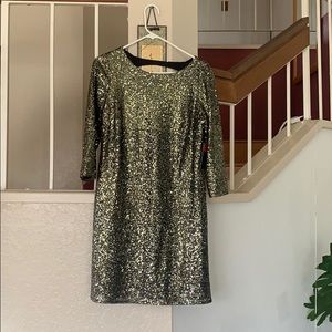 Sequins gold dress